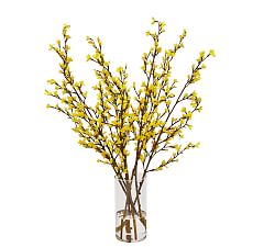 Faux Yellow Forsythia Branches Composed Arrangement