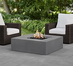 Arbor Concrete Low Square Fire Pit Table (40&quot;)