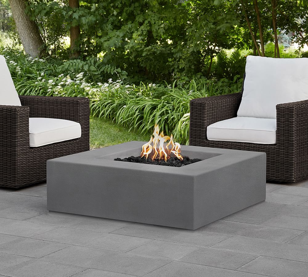 Arbor Concrete Low Square Fire Pit Table (40&quot;)