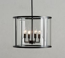 Open Box: Manor Round Glass &amp; Iron Pendant