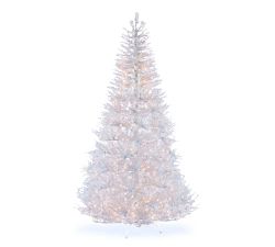 7.5ft Lit White Iridescent Fir Artificial Christmas Tree