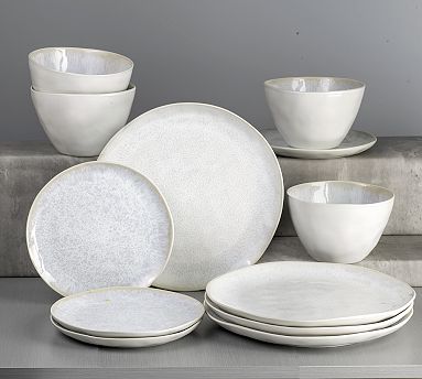 reactive glaze stoneware 12 piece dinner set