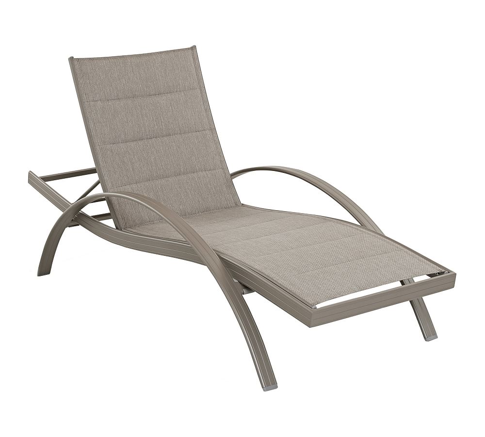 Aeko Outdoor Upholstered Stackable Chaise Lounge, Set of 2