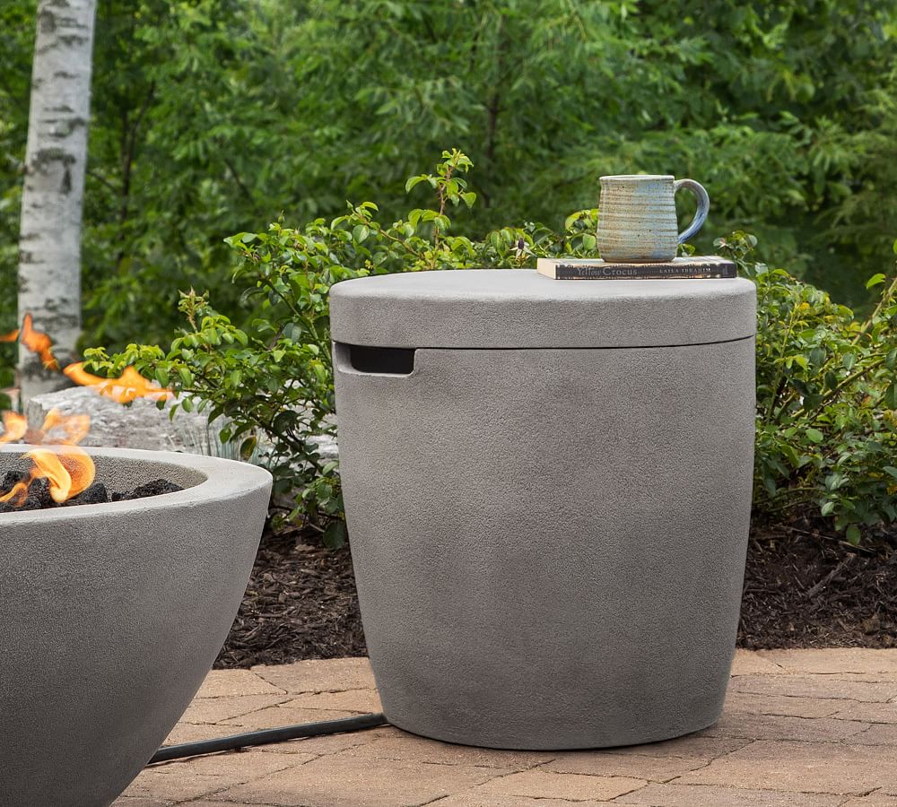 Nerissa Concrete Round Propane Tank Storage Cover (19&quot;)