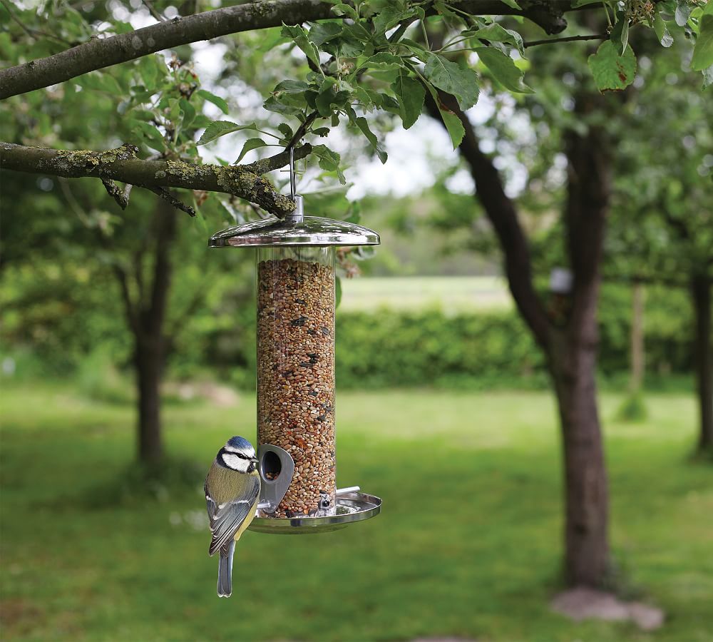 Silver Bird Feeder - 17&quot;