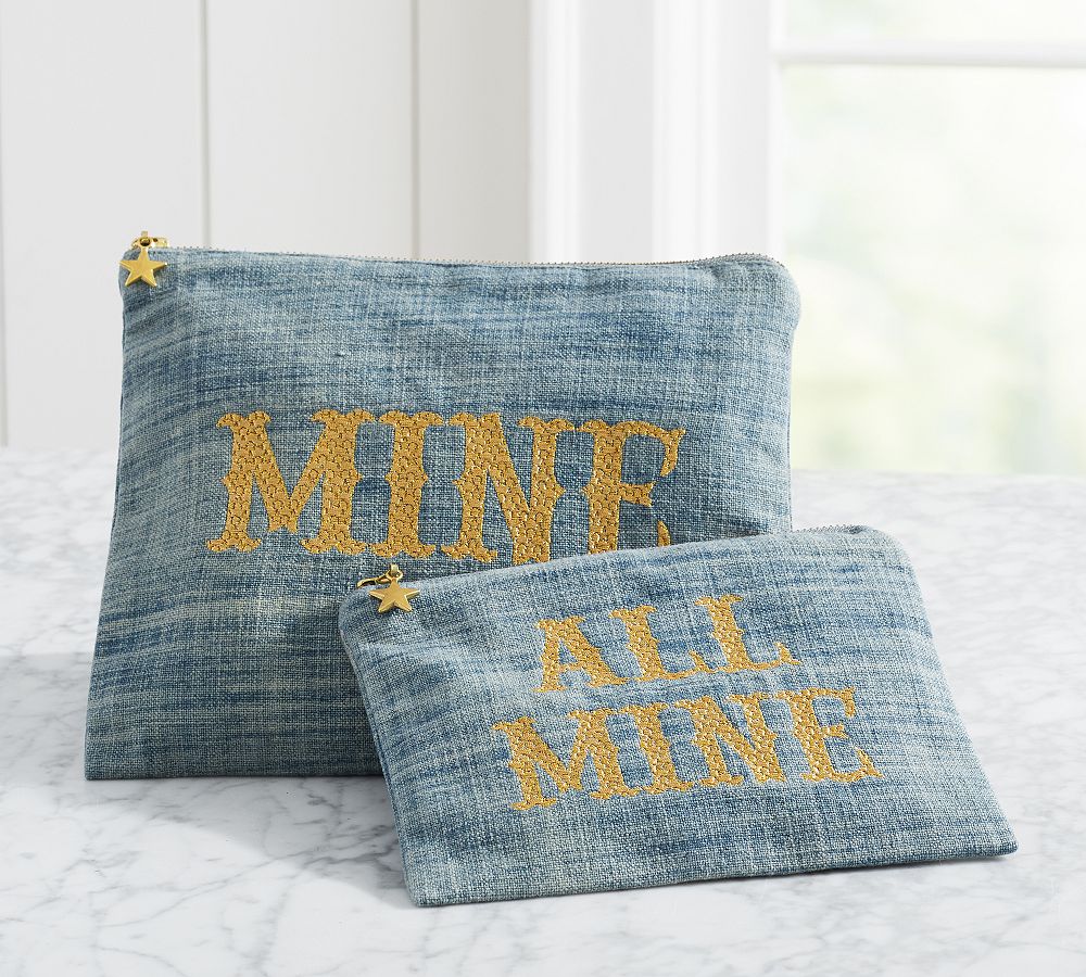 The Emily &amp; Meritt Sentiment Cosmetic Pouch - Set of 2