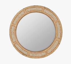 Ash Rattan Round Wall Mirror - 36&quot;