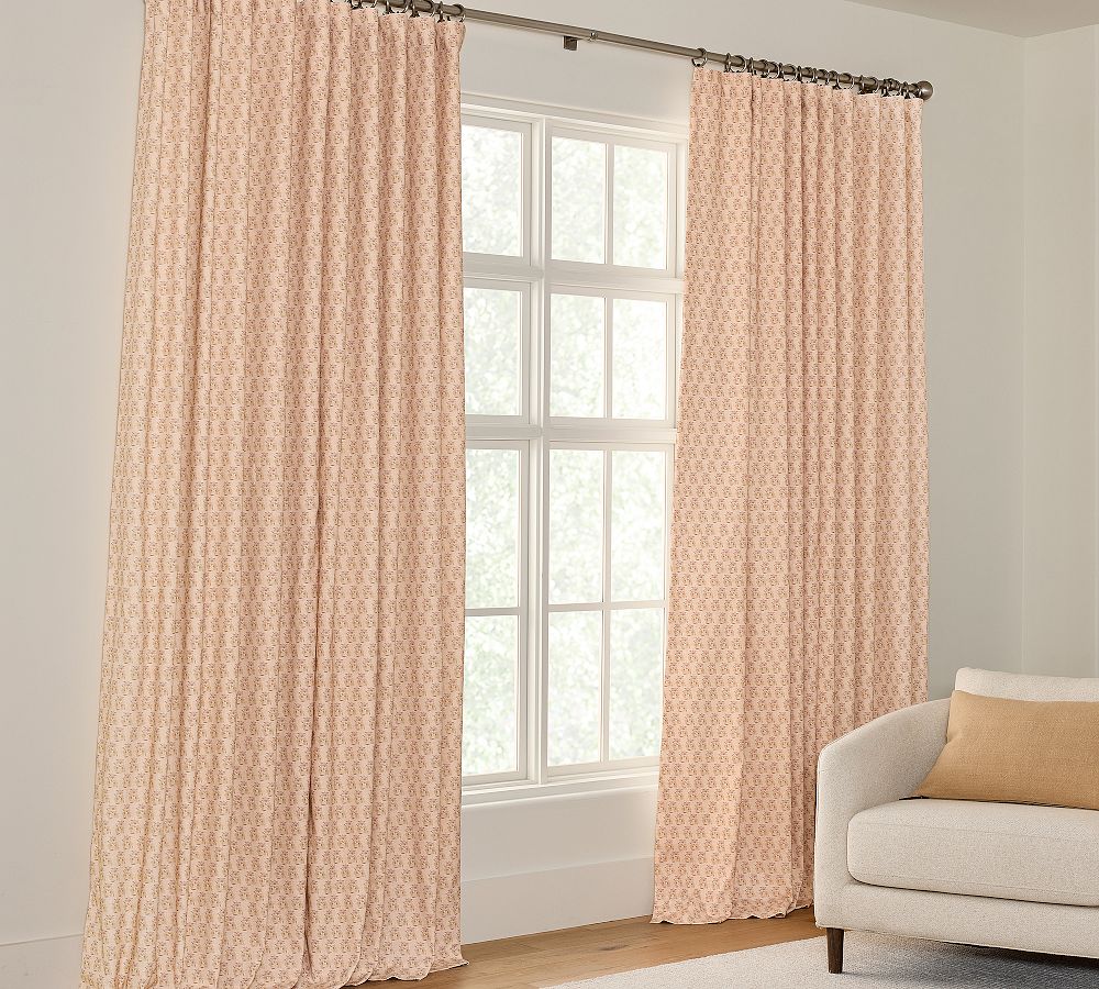 Rosewood Floral Blackout Curtain