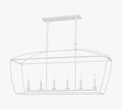Birch Iron Linear Chandelier (49&quot;)