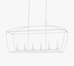 Birch Iron Linear Chandelier (49&quot;)