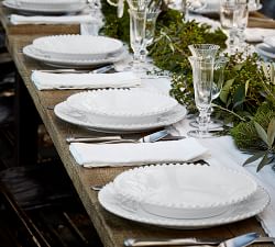 Costa Nova Pearl Stoneware Dinner Plates - Set of 4