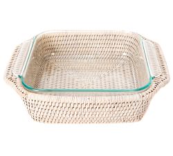 Tava Handwoven Rattan Square Baker