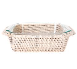 Tava Handwoven Rattan Square Baker