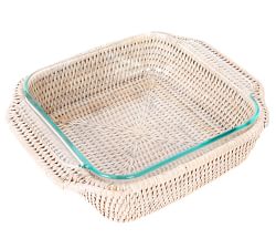Tava Handwoven Rattan Square Baker