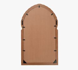 Mina Arched Bone &amp; Wood Wall Mirror