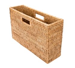 Tava Handwoven Rattan Rectangular Magazine Holder