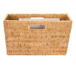 Tava Handwoven Rattan Rectangular Magazine Holder