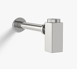Modern Square Sink Drain 1-1/4&rdquo; P-Trap