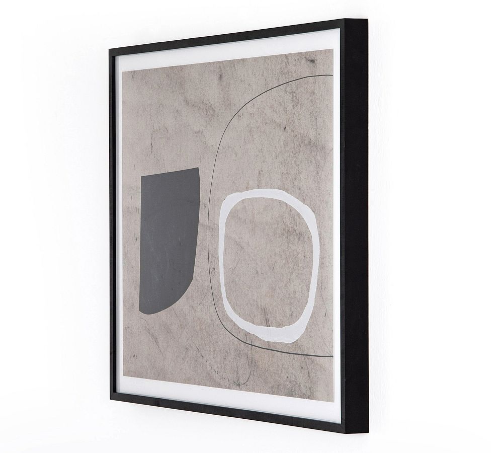 Modern Black Maple Framed Abstract Print, 32" x 24"