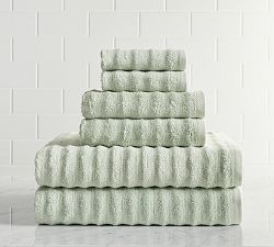 Textured Striped Towel Set