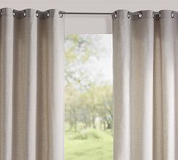 Open Box: Sunbrella&#0174 Solid Outdoor Grommet Curtain, 50" x 96" - Heather Gray