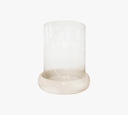 Simah Marble Hurricane Candle Holder