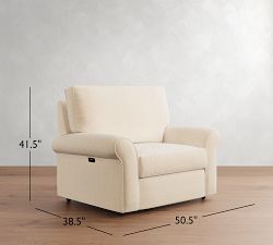 PB Comfort Roll Arm Power Recliner