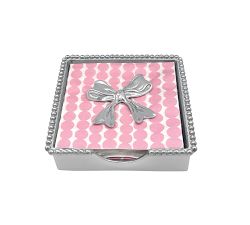 Bow Beaded Recycled Aluminum Napkin Box Set