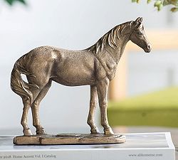 Handpainted Standing Horse Statue