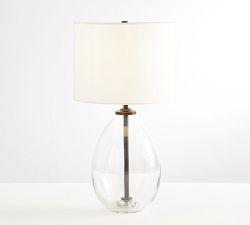 Open Box: Bennett Recycled Glass Table Lamp (22&quot;-33&quot;)