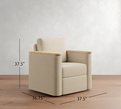 Spencer Upholstered Swivel Armchair by Michael Graves Design
