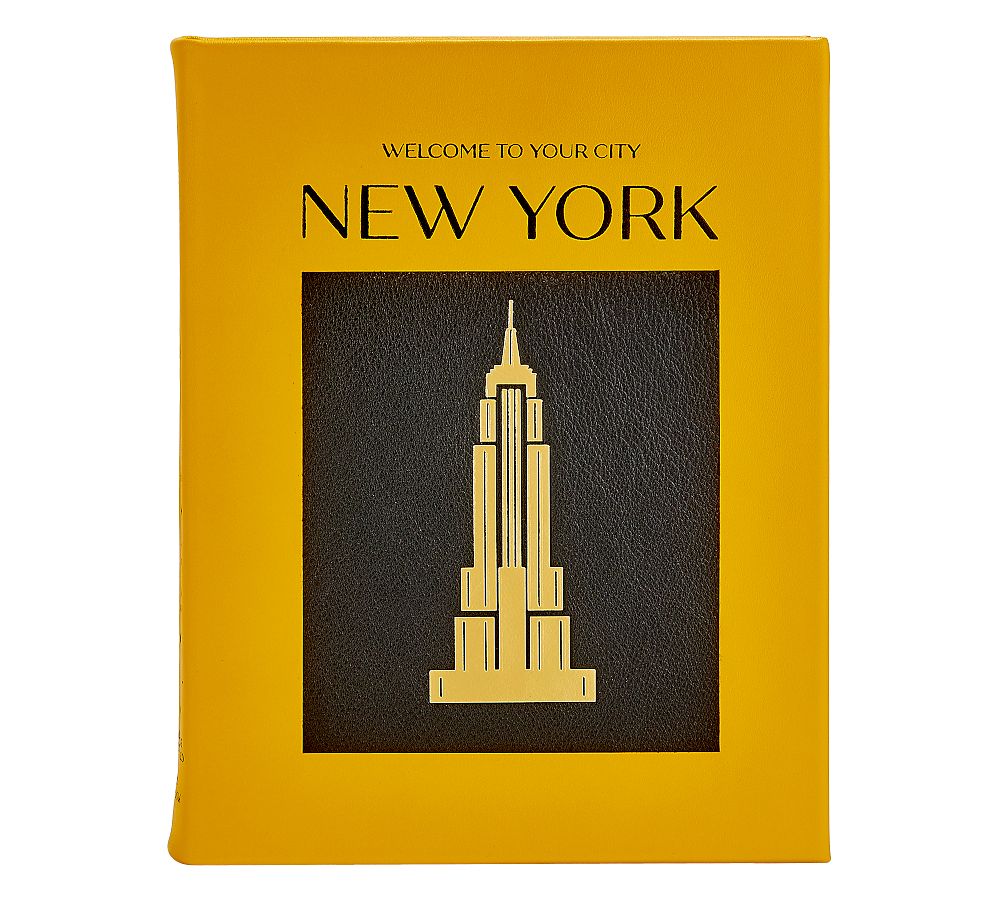 Leather New York Coffee Table Book