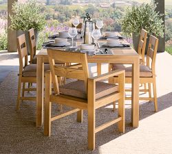 Malibu Teak Grand Dining Table + Chair Outdoor Dining Set