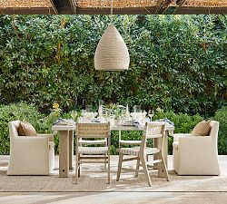 Abbott Petite Chunky Leg Dining Table + Chair Outdoor Dining Set