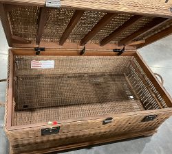 Open Box: Woven Rattan Trunk (44&quot;)