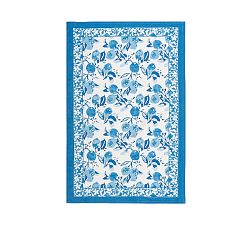 Citron Block Print Cotton Tea Towel, Set of 3