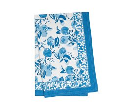 Citron Block Print Cotton Tea Towel, Set of 3