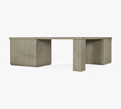 Louville Corner Desk with File Cabinet (85&quot;)