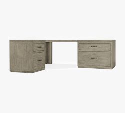 Louville Corner Desk with File Cabinet (85&quot;)
