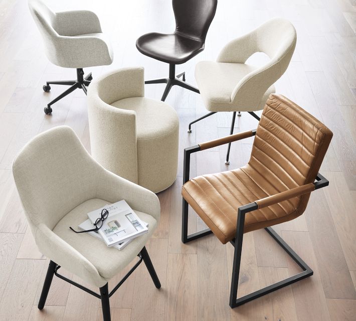 Sabina Leather Desk Chair Pottery Barn