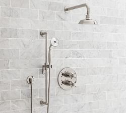 Sussex Cross Handle Thermostatic Shower Set with Handshower