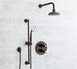 Sussex Cross Handle Thermostatic Shower Set with Handshower