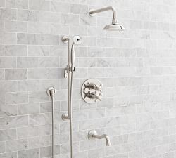 Langford Cross Handle Thermostatic Bathtub &amp; Shower Set with Handshower
