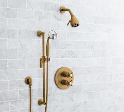 Warby Cross Handle Thermostatic Shower Set with Handshower