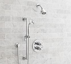 Warby Cross Handle Thermostatic Shower Set with Handshower