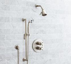 Warby Cross Handle Thermostatic Shower Set with Handshower
