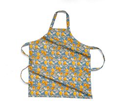 Citron Block Print Cotton Apron