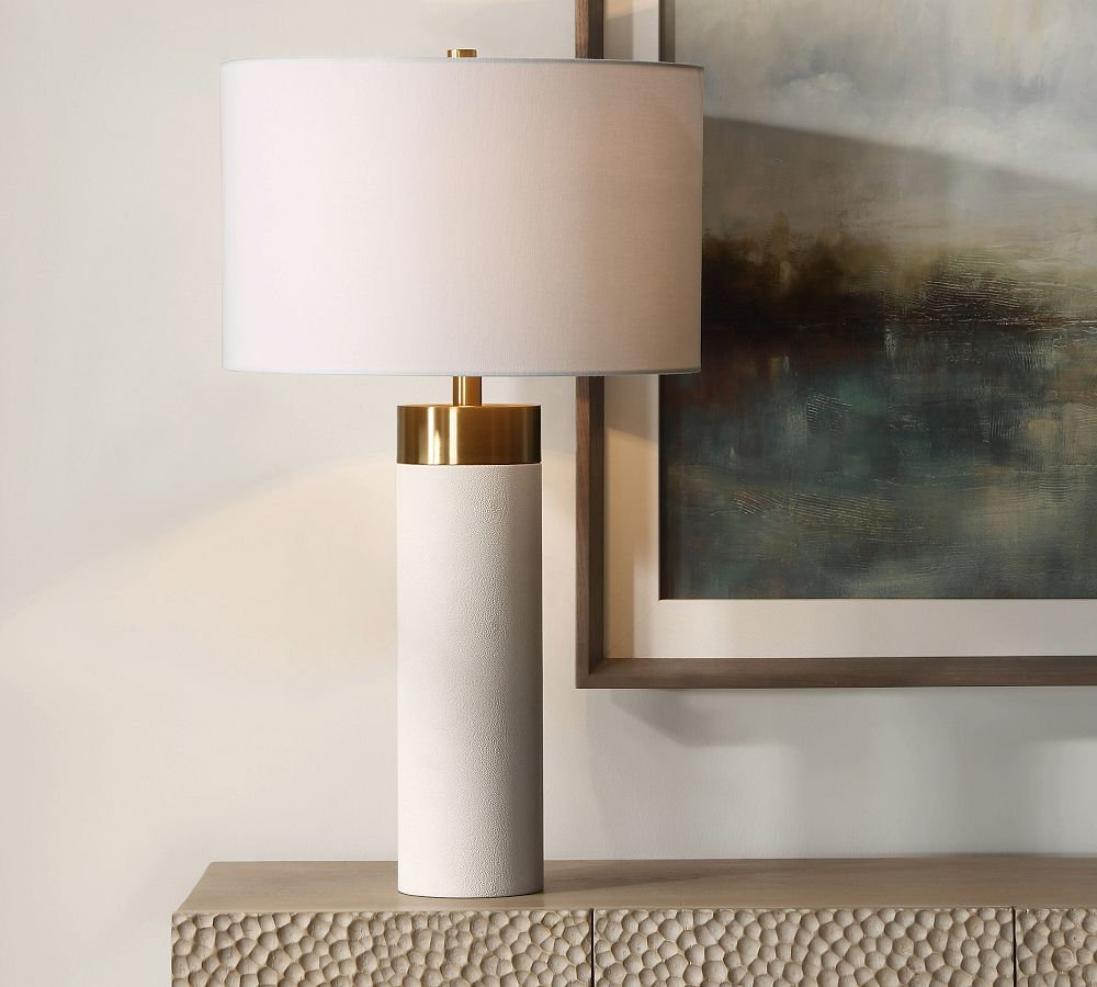 Lillia Faux Shagreen Table Lamp (28&quot;)