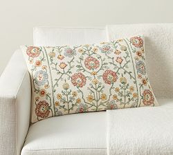 Cristanta Embroidered Lumbar Pillow