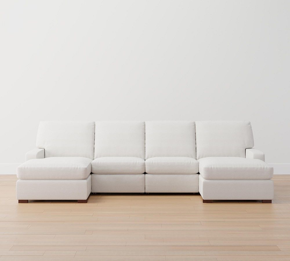 Turner Square Arm Power Reclining Double Chaise Sectional (135&quot;&ndash;160&quot;)